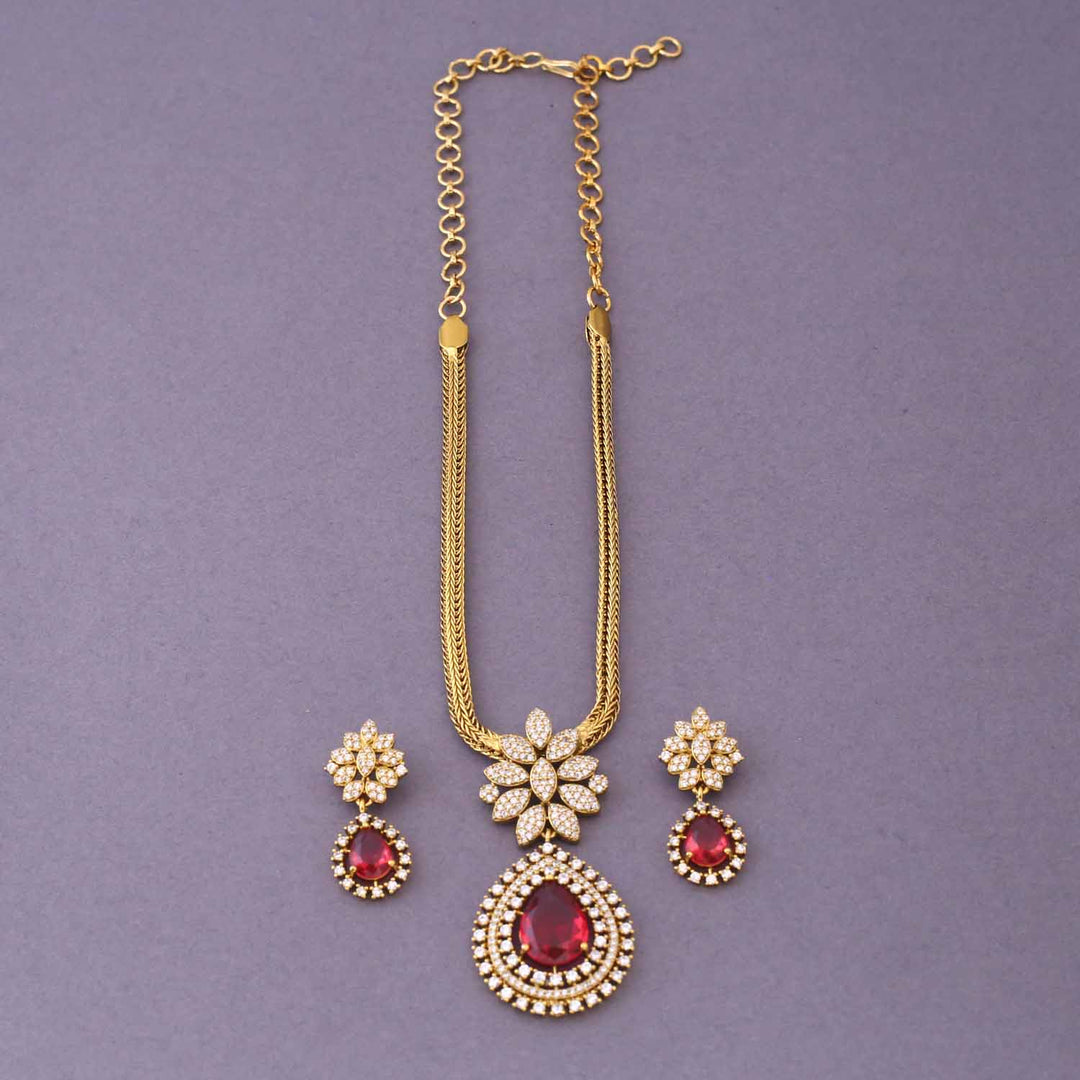 Rani Zamira Antique Pendant Set -New Arrival