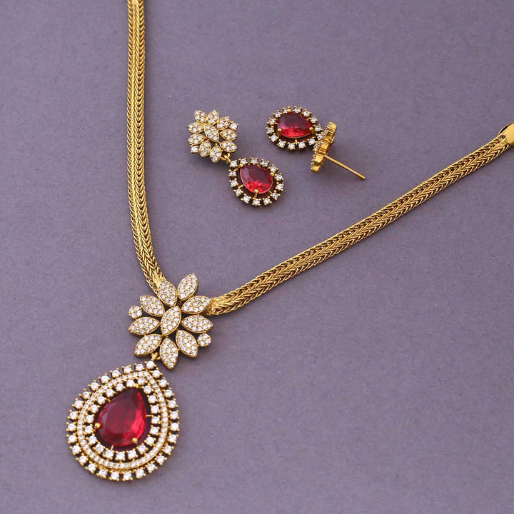Rani Zamira Antique Pendant Set -New Arrival