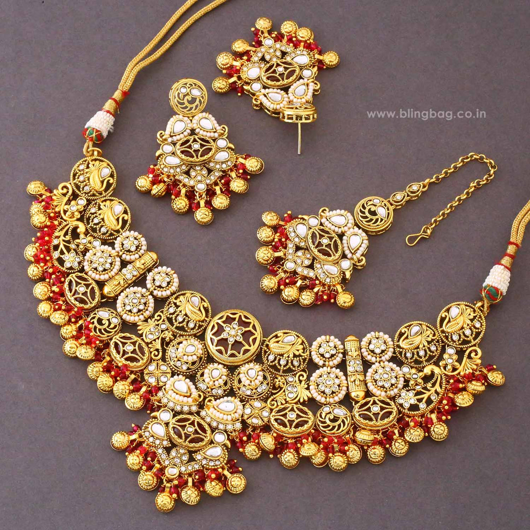 Rani Zayra Kundan Jewellery Set - New Arrival