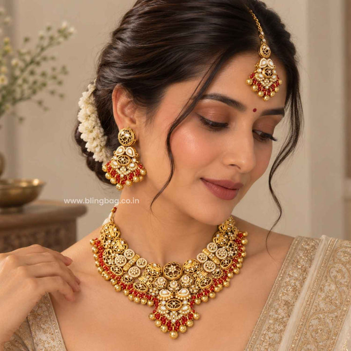 Rani Zayra Kundan Jewellery Set - New Arrival
