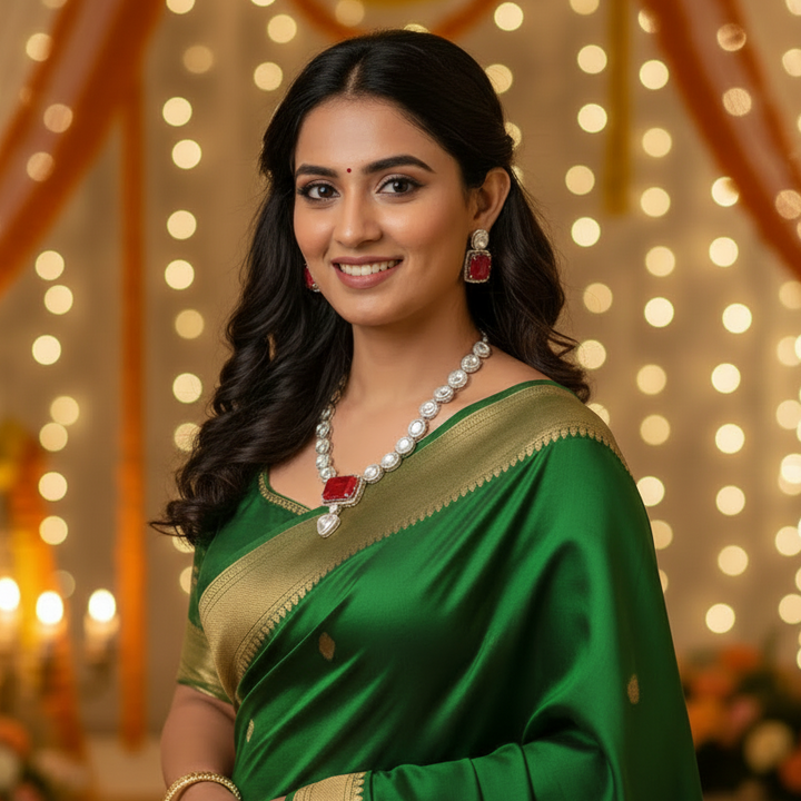 Red Cerise Zirconia Jewellery Set