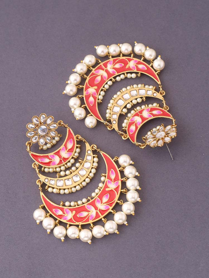 Red Chaand Chandbalis