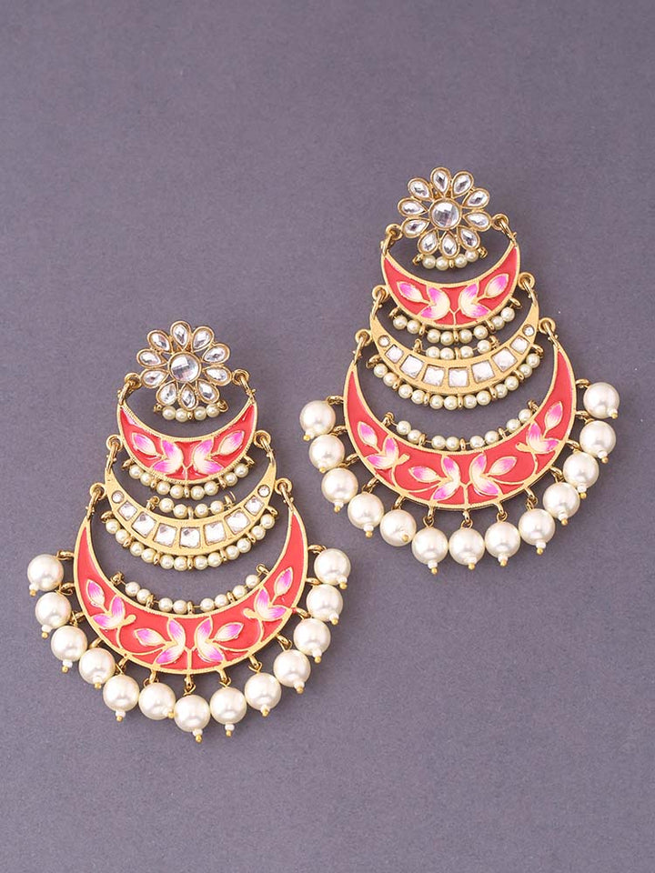 Red Chaand Chandbalis