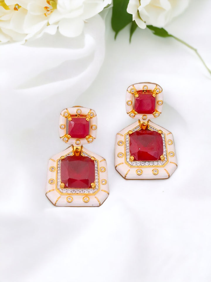 Red Nero Zirconia Danglers - EOSS