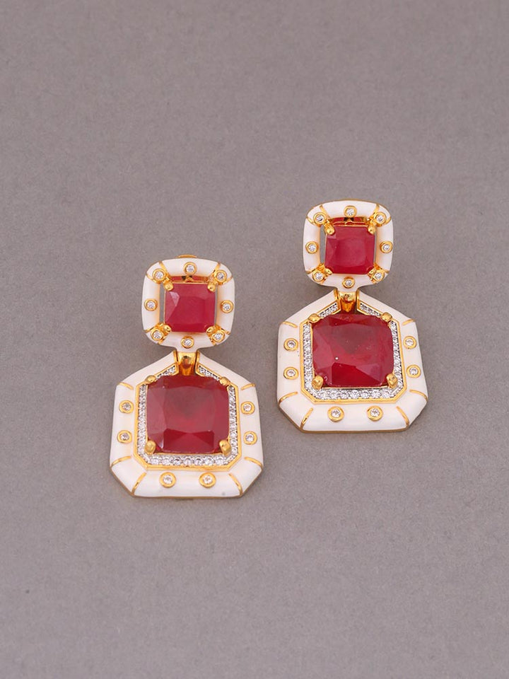 Red Nero Zirconia Danglers - EOSS