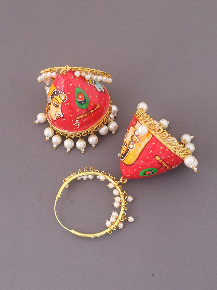 Red Rashmi Jhumkis