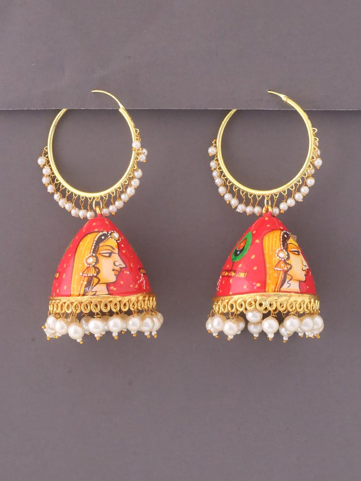 Red Rashmi Jhumkis