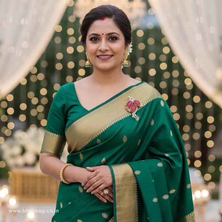 Red Rubina Wing Brooch