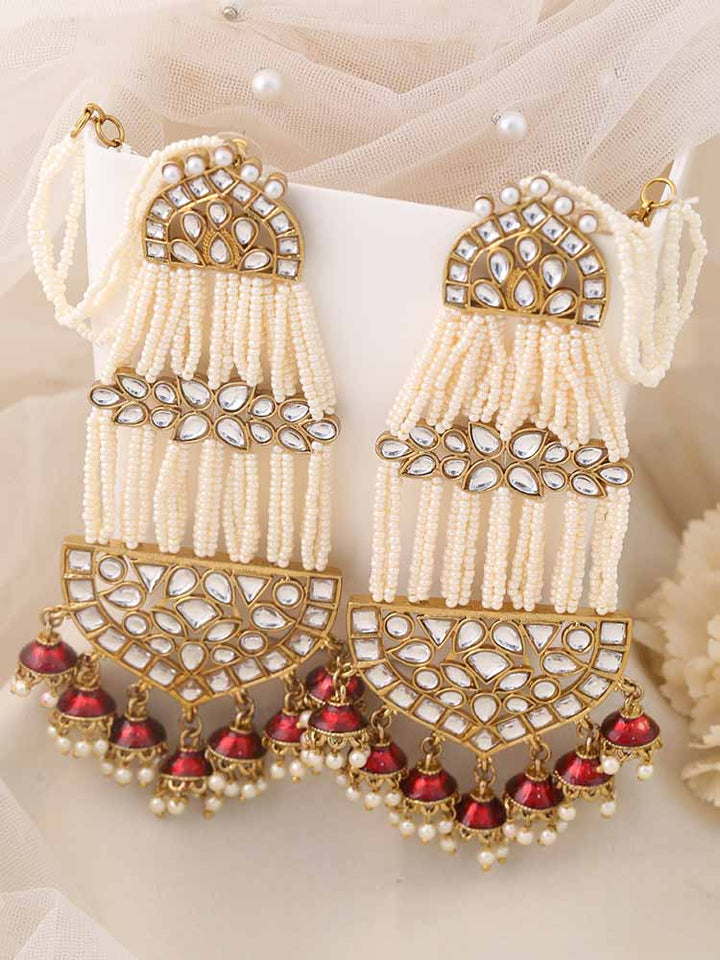 Maroon Sirija Sahara Jhumkis