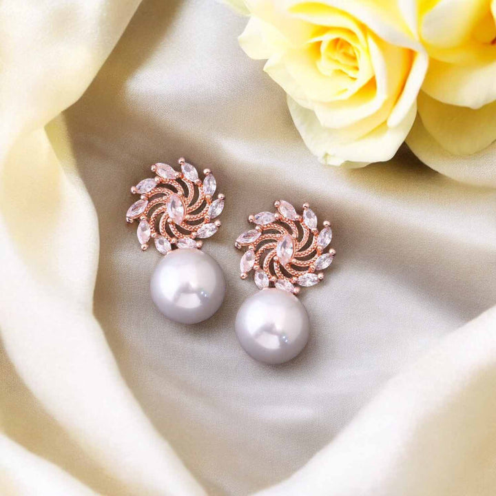 Rose Gold Abigaile Zirconia Danglers