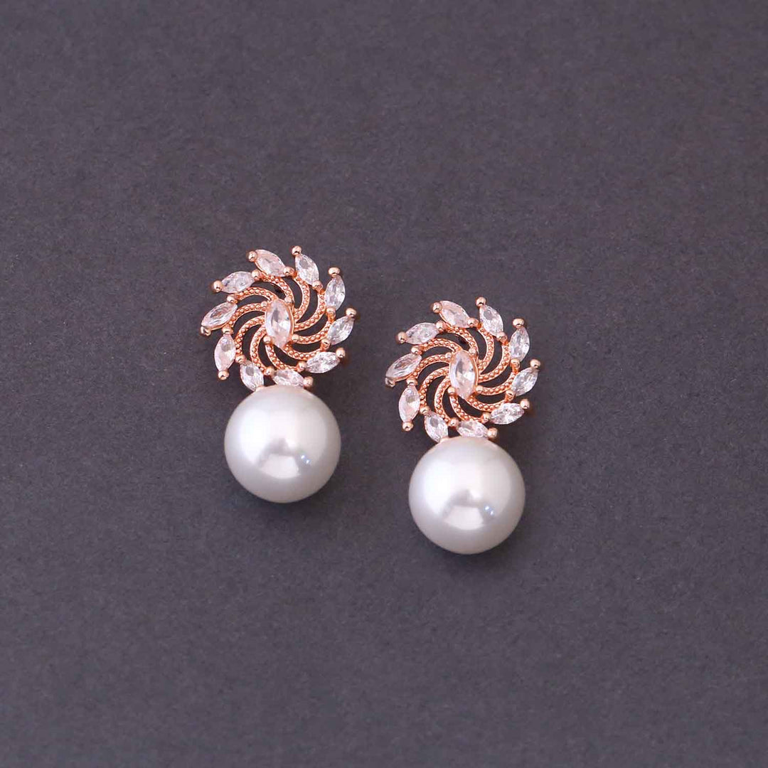 Rose Gold Abigaile Zirconia Danglers