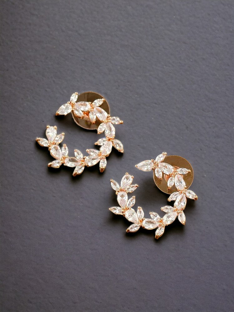 Rose Gold Abrielle Zirconia Studs
