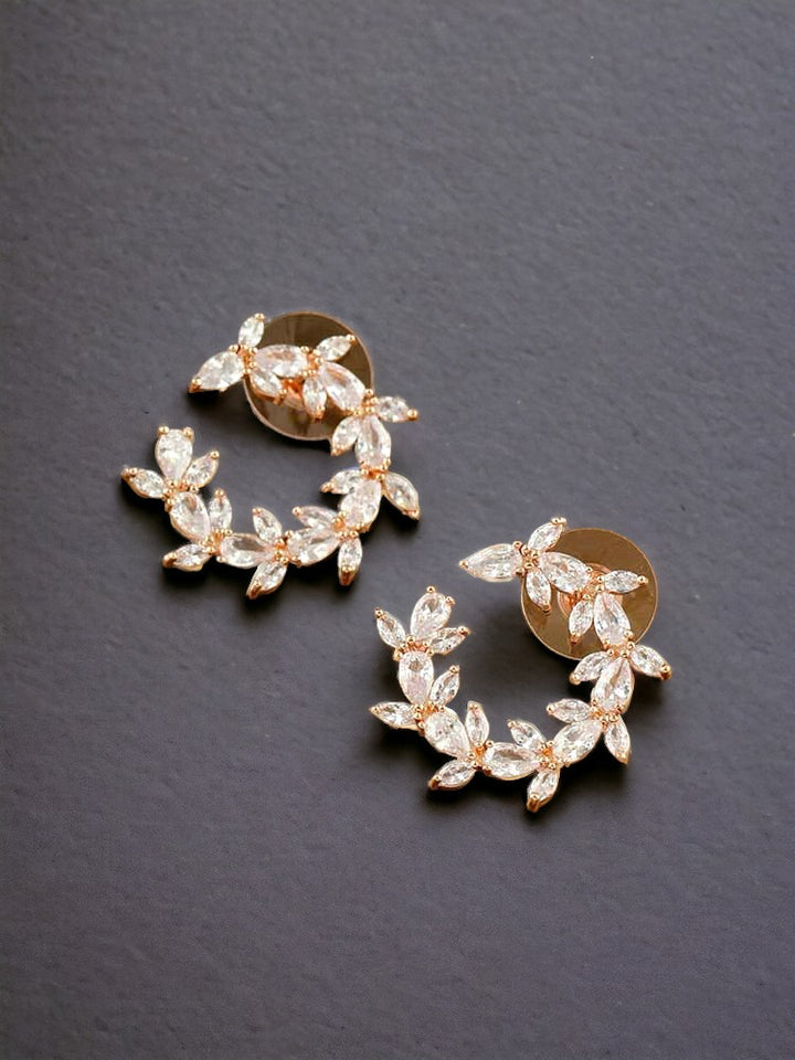 Rose Gold Abrielle Zirconia Studs