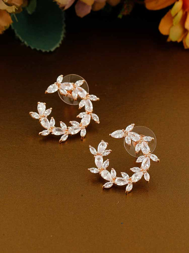 Rose Gold Abrielle Zirconia Studs