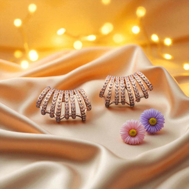 Rose Gold Adaline Zirconia Studs