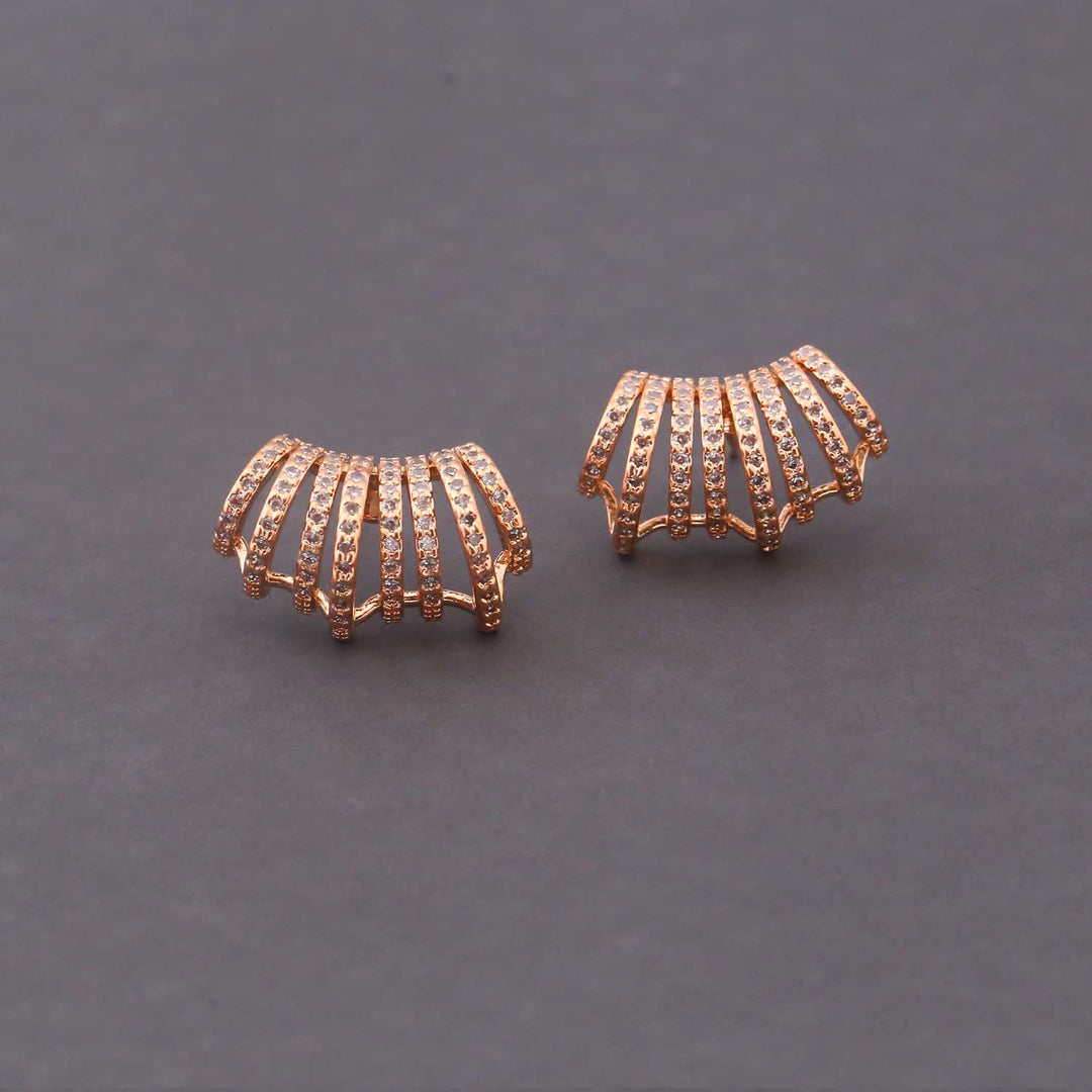 Rose Gold Adaline Zirconia Studs