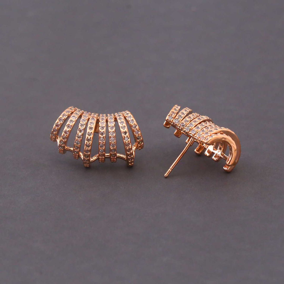 Rose Gold Adaline Zirconia Studs