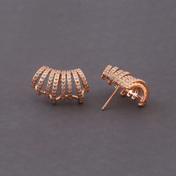 Rose Gold Adaline Zirconia Studs