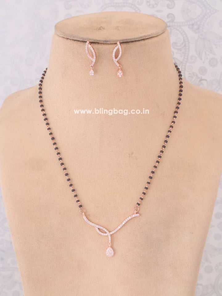 Rose Gold Adelina Mangalsutra Set