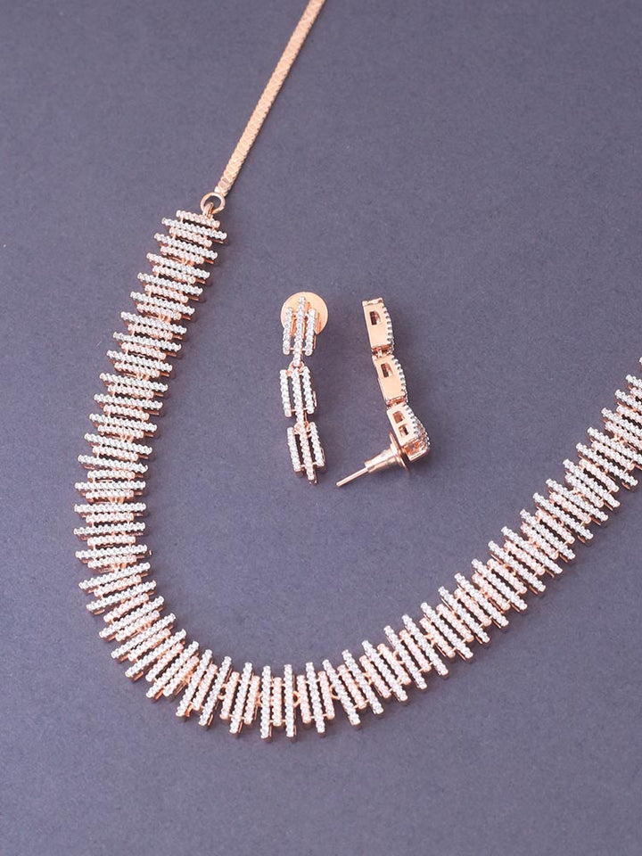 Rose Gold Adriana Zirconia Jewellery Set