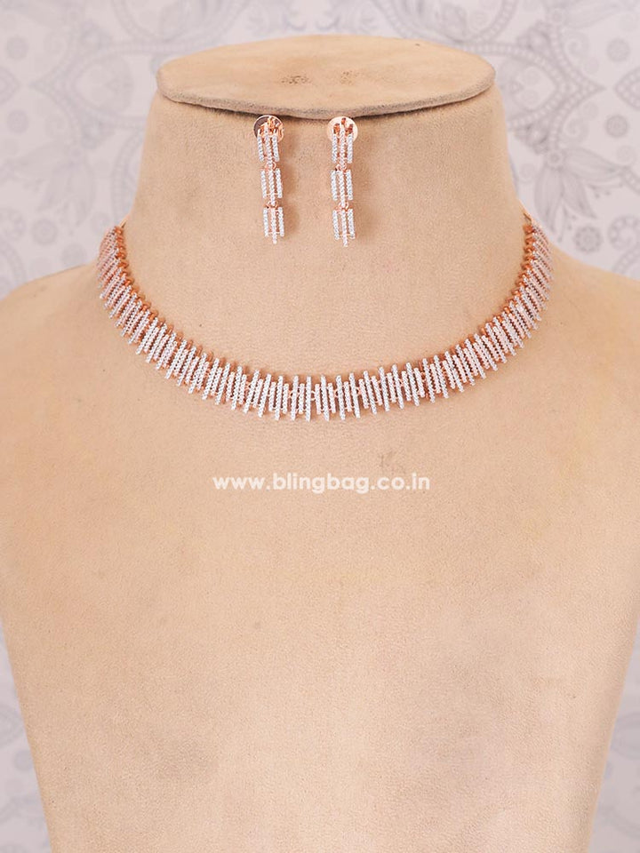 Rose Gold Adriana Zirconia Jewellery Set