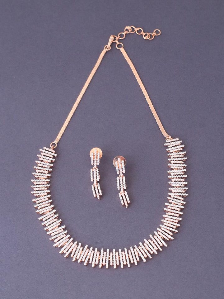 Rose Gold Adriana Zirconia Jewellery Set