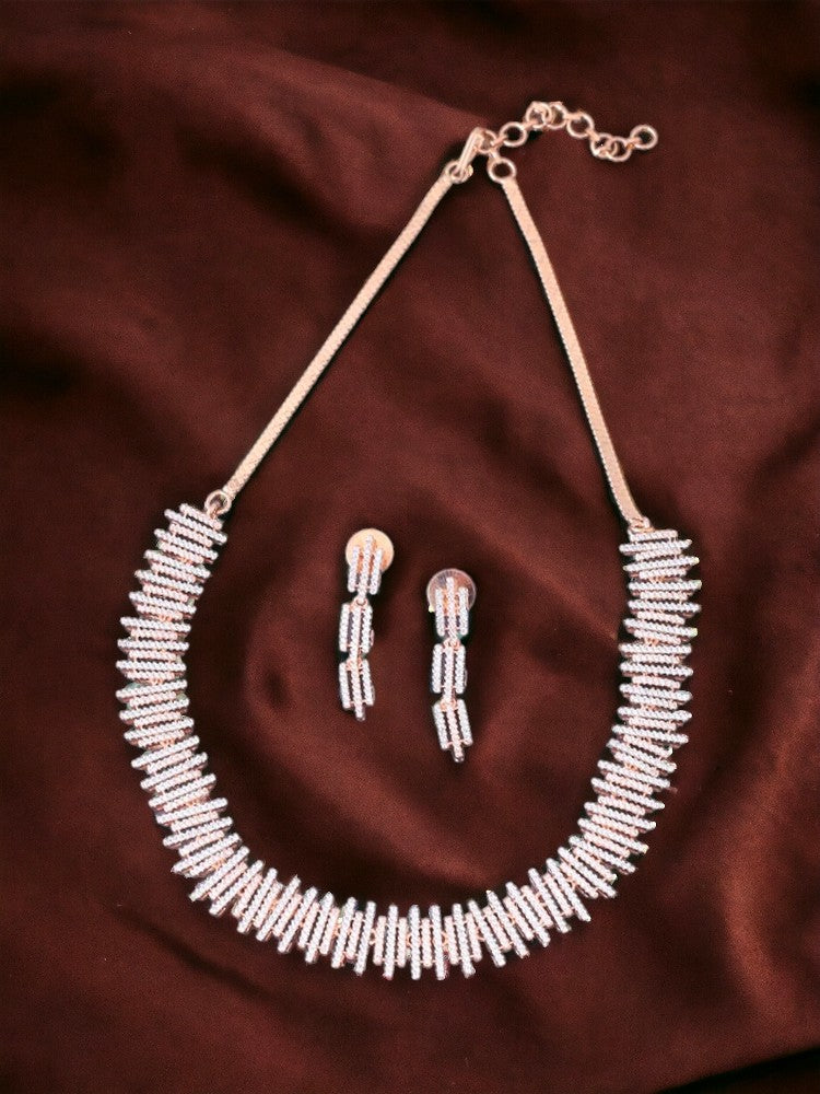 Rose Gold Adriana Zirconia Jewellery Set