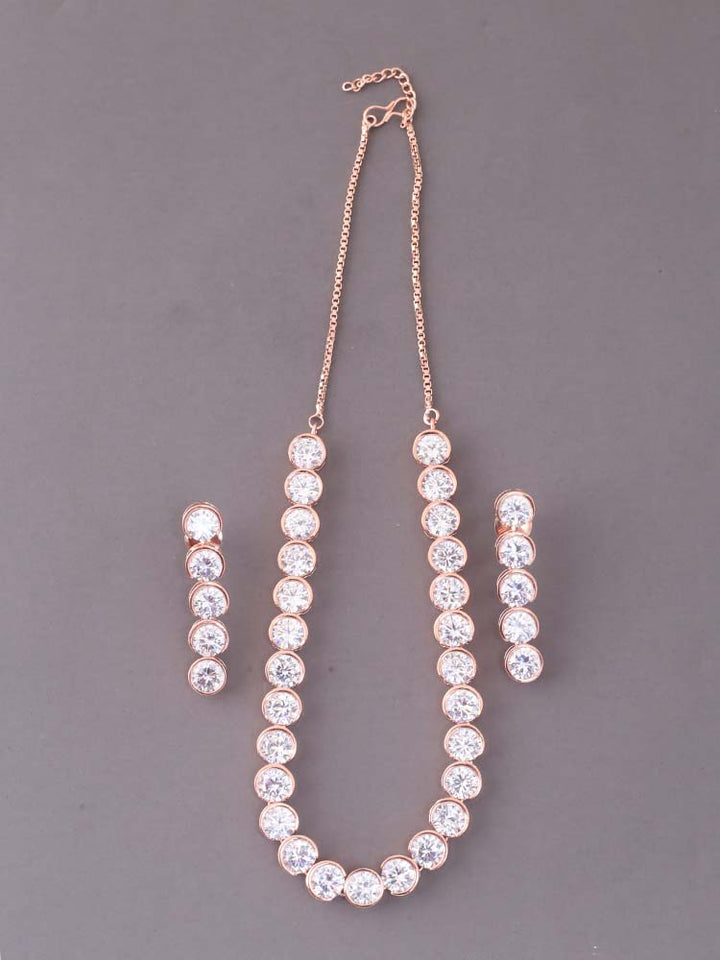 Rose Gold Adriel Zirconia Jewellery Set