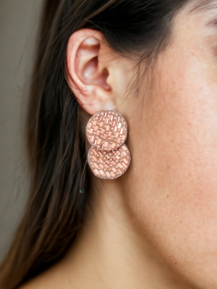 Rose Gold Agot Studs