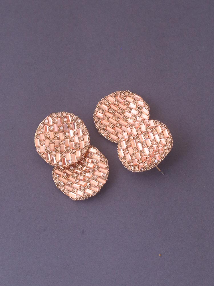 Rose Gold Agot Studs