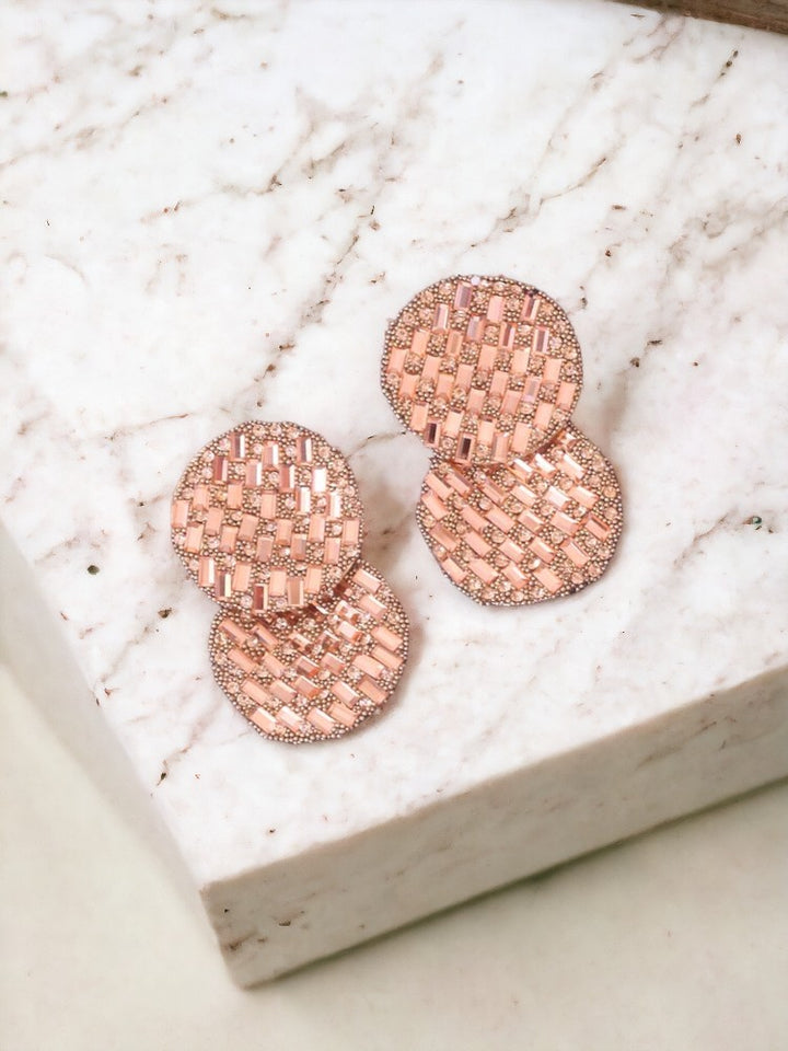 Rose Gold Agot Studs