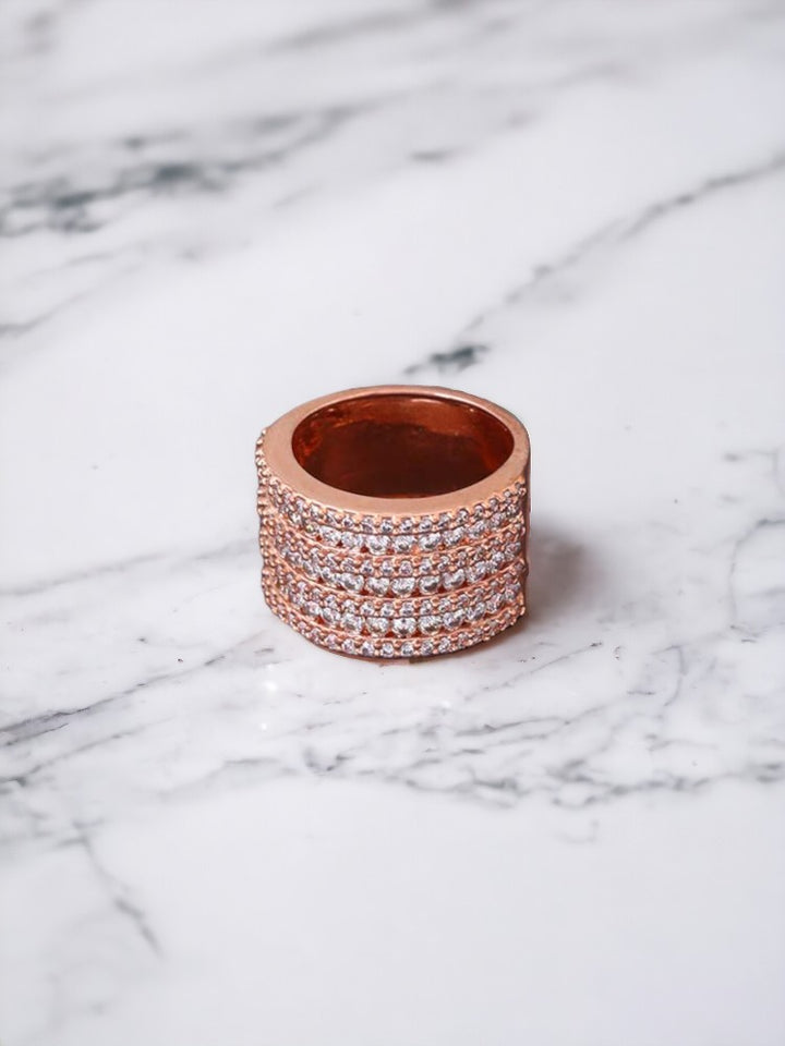 Rose Gold Alencier Zirconia Ring