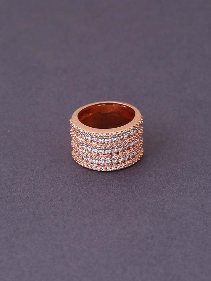 Rose Gold Alencier Zirconia Ring