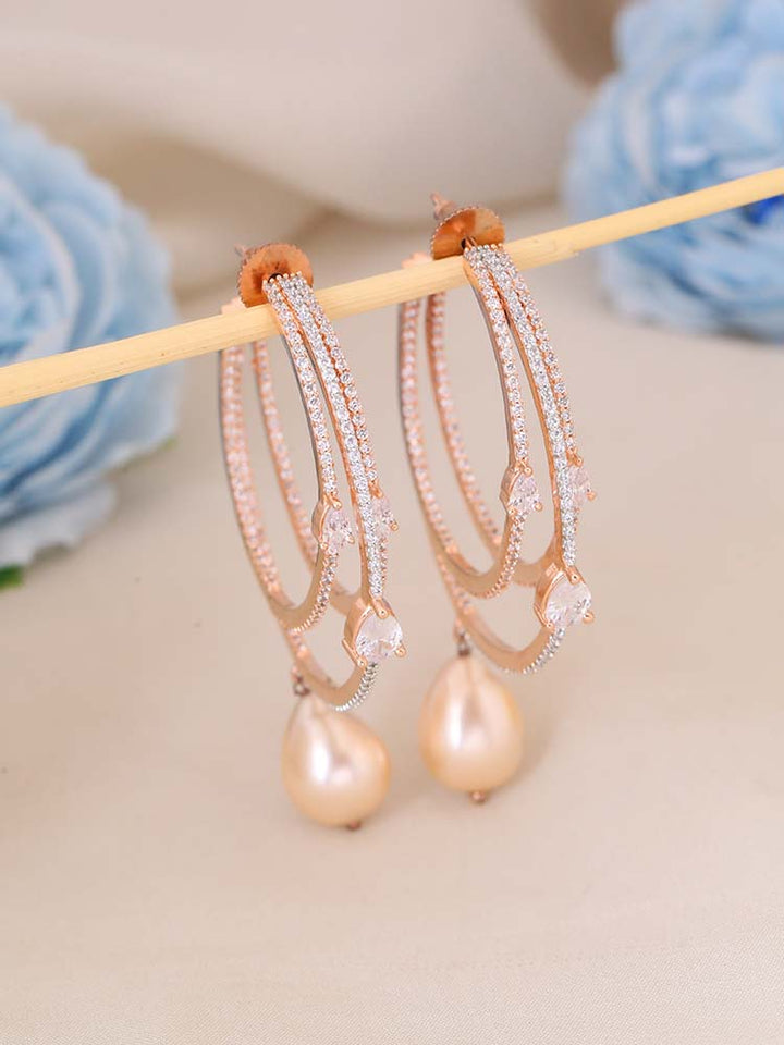 Rose Gold Aliva Zirconia Hoops