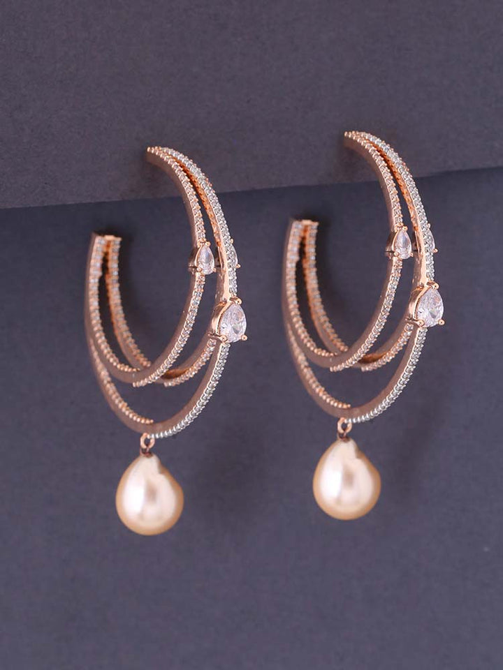 Rose Gold Aliva Zirconia Hoops