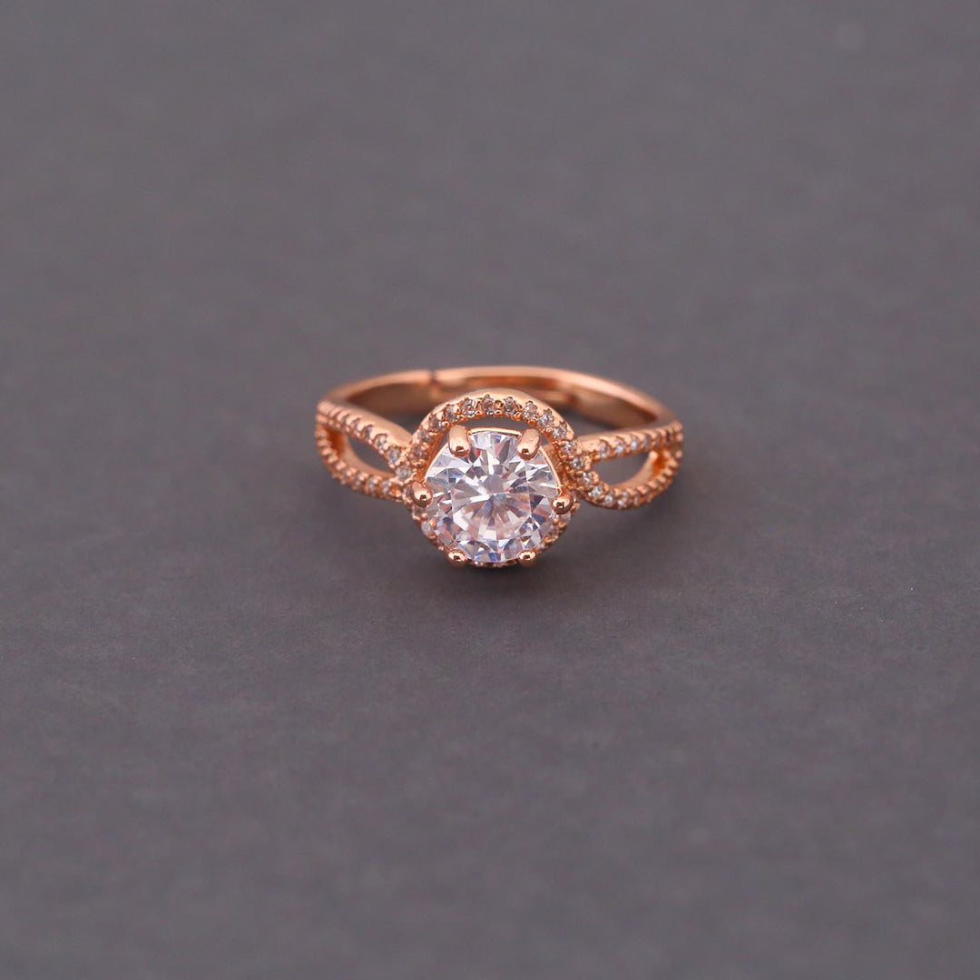 Rose Gold Ameera Zirconia Ring