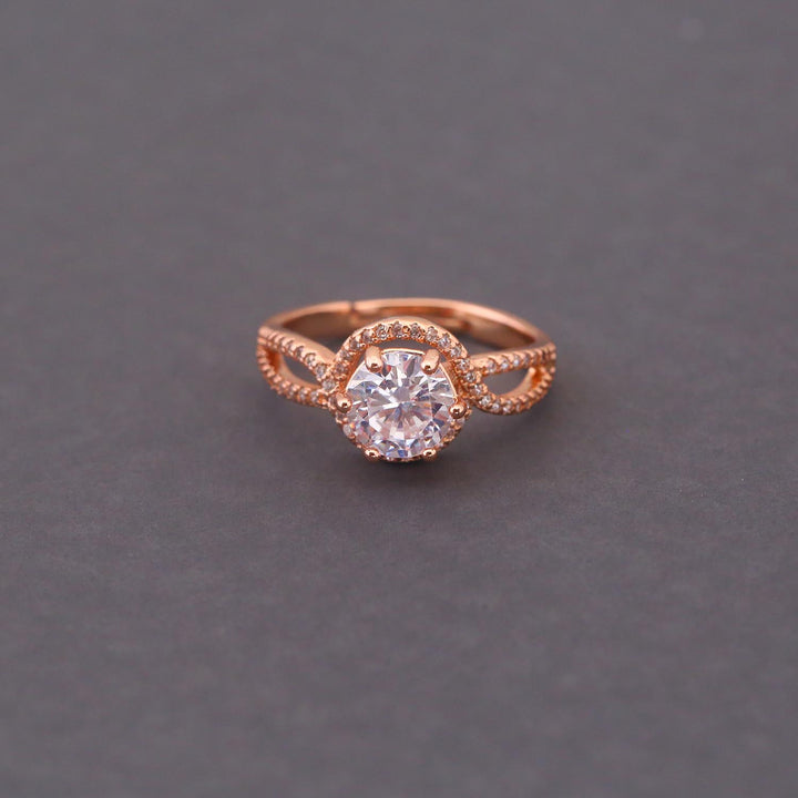 Rose Gold Ameera Zirconia Ring