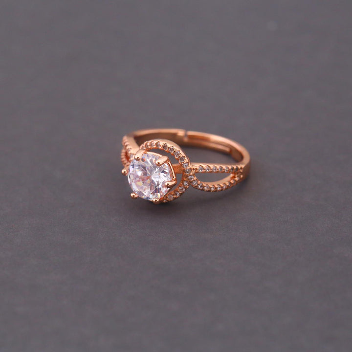 Rose Gold Ameera Zirconia Ring