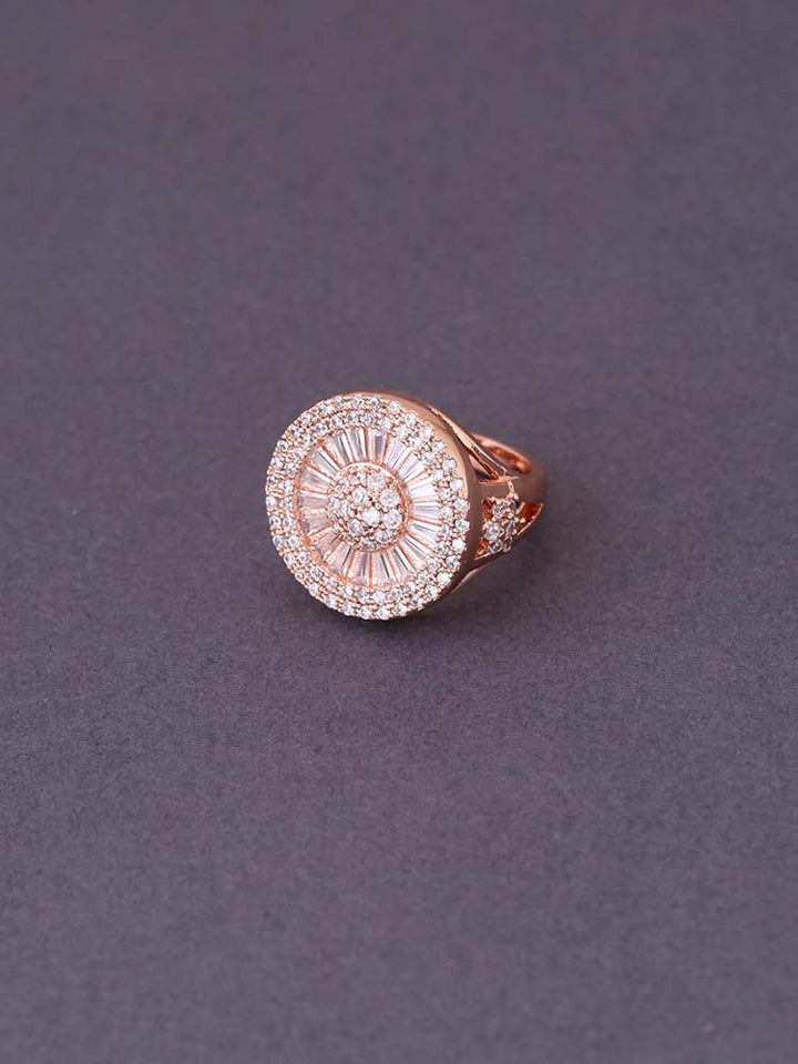 Rose Gold Ameesha Zirconia Ring