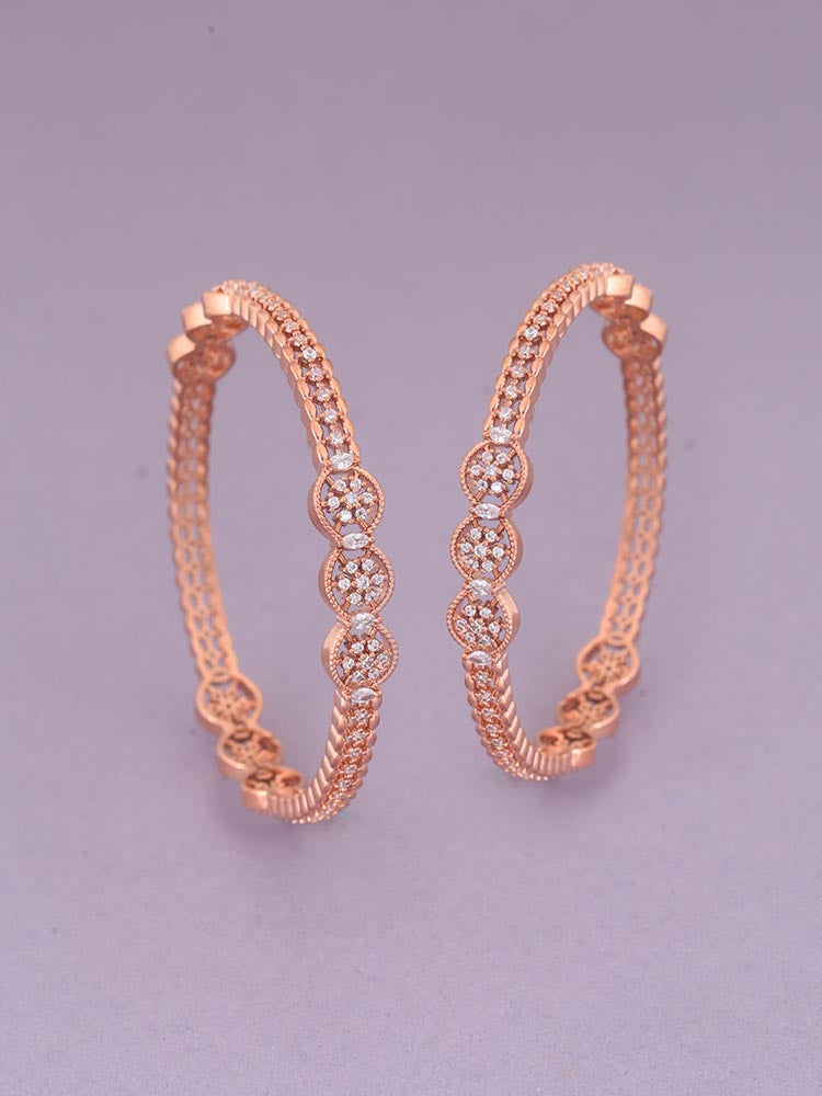 Rose Gold Amina Zirconia Bangles