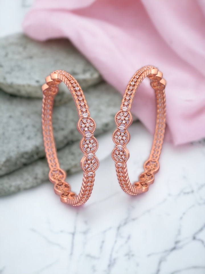 Rose Gold Amina Zirconia Bangles