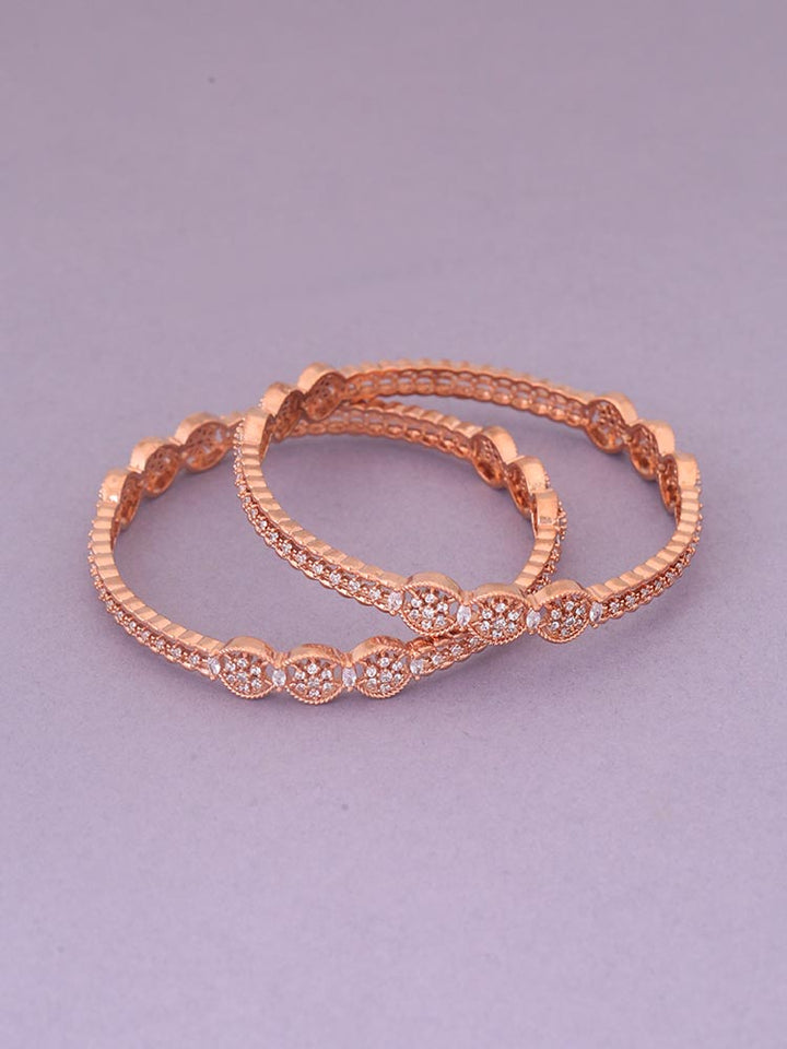 Rose Gold Amina Zirconia Bangles