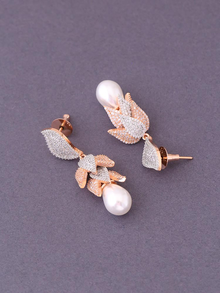 Rose Gold Amiri Zirconia Danglers