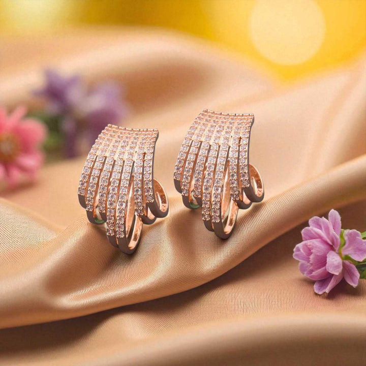 Rose Gold Anabia Zirconia Studs