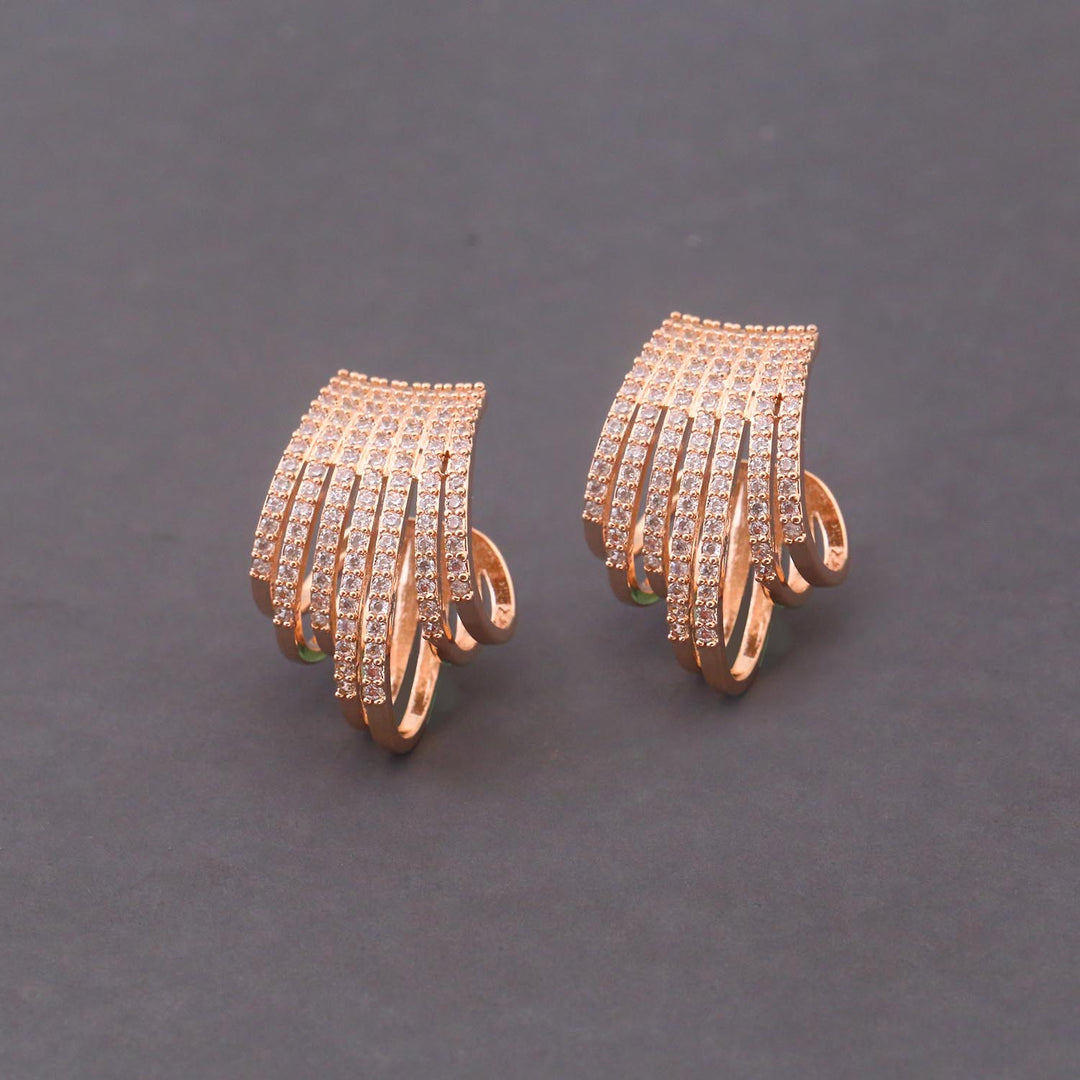 Rose Gold Anabia Zirconia Studs