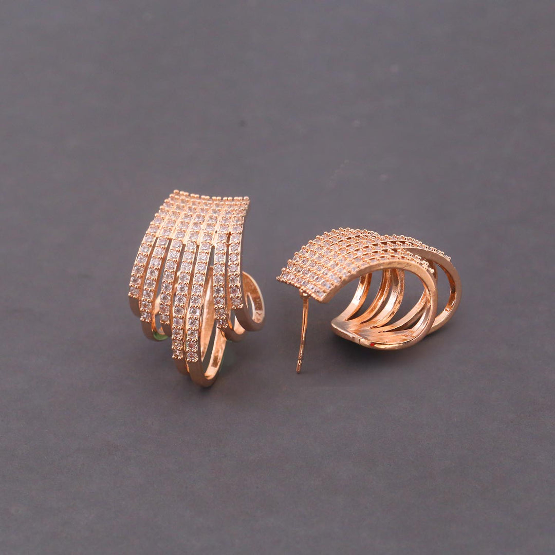 Rose Gold Anabia Zirconia Studs