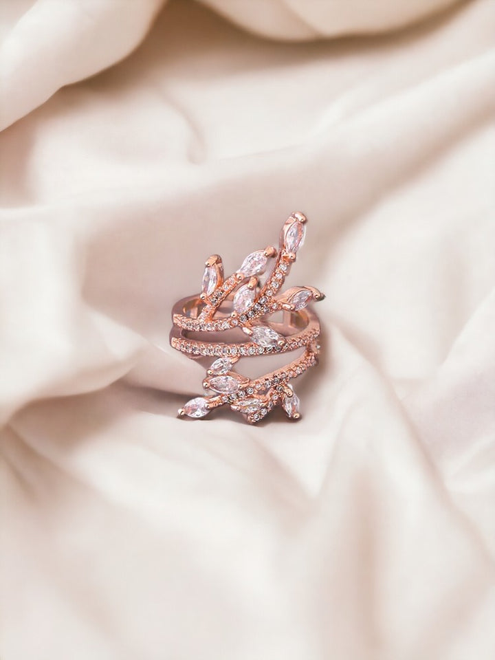 Rose Gold Angel Zirconia Ring - EOSS