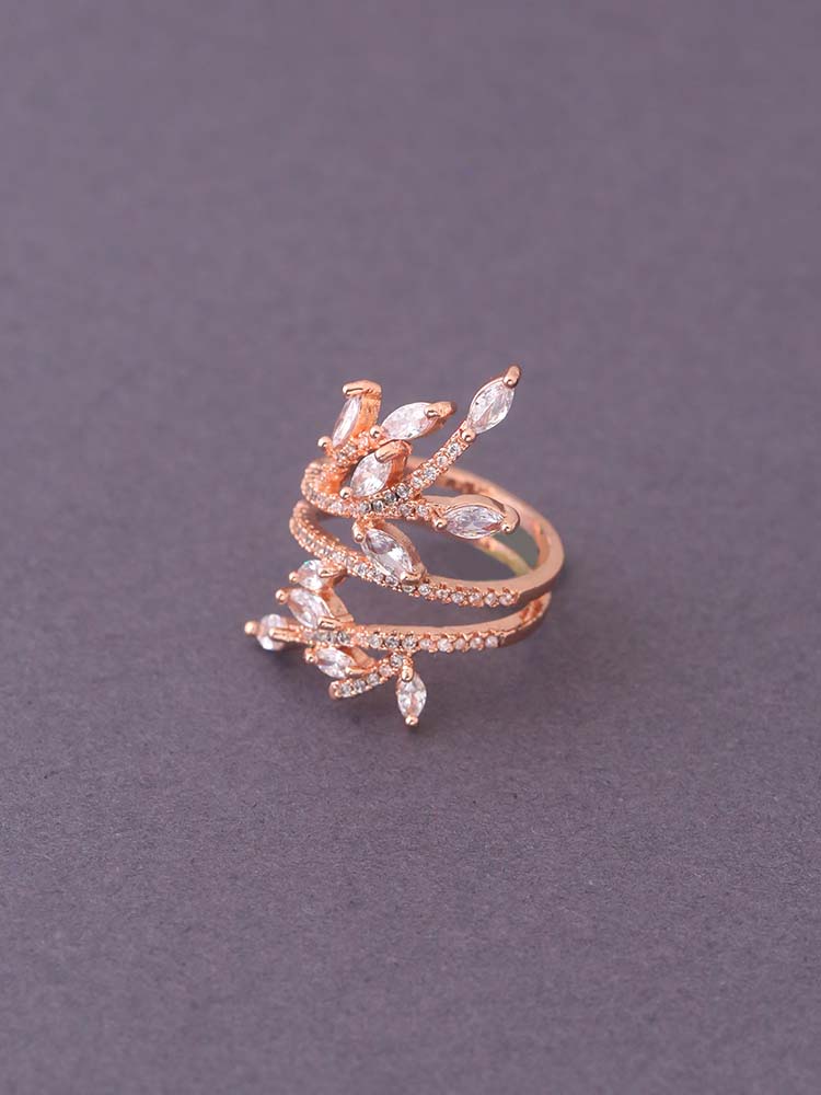 Rose Gold Angel Zirconia Ring - EOSS
