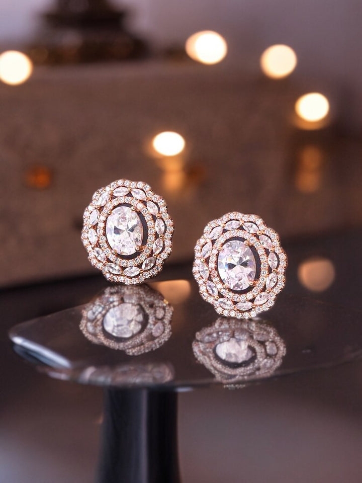 Rose Gold Astee Zirconia Studs