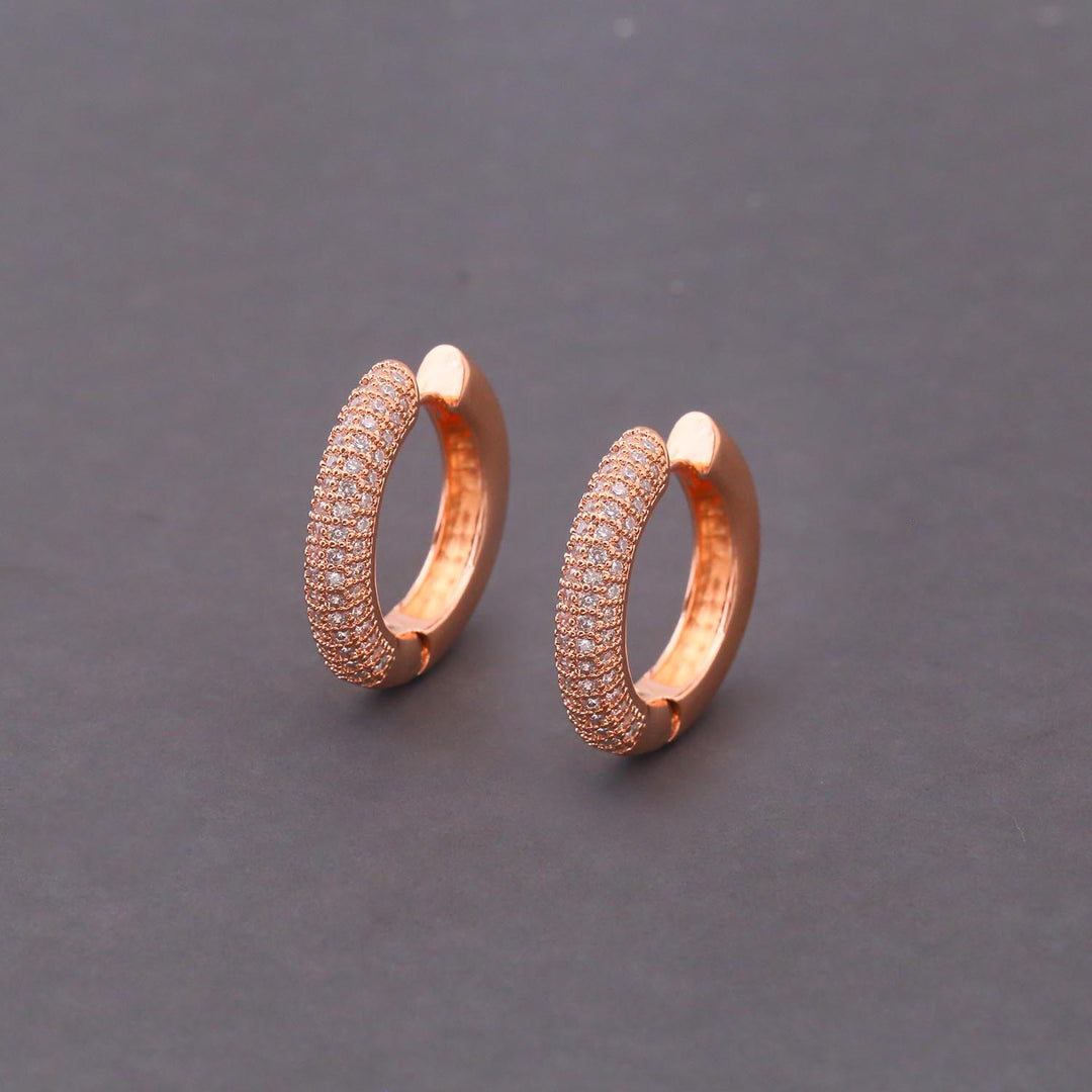 Rose Gold Aubree Zirconia Hoops